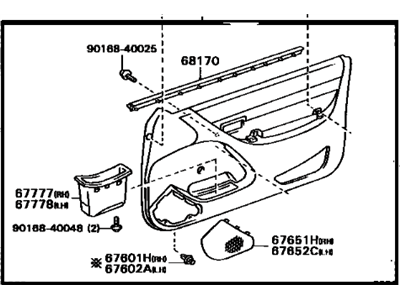 Toyota 67620-1G330-03 Board Sub-Assy, Front Door Trim, LH