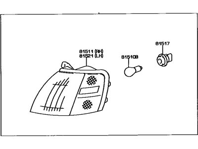 Toyota 81510-16180 Lamp Assy, Front Turn Signal, RH