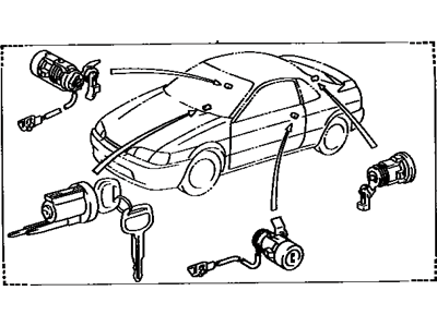 Toyota 69005-16770-C0 Cylinder Set, Lock