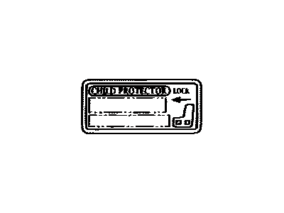 Toyota 69339-52010 Child Lock Label