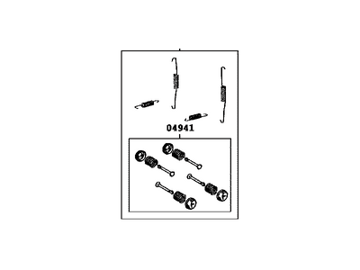 Toyota 04942-13030 Spring Kit, Rear Brake