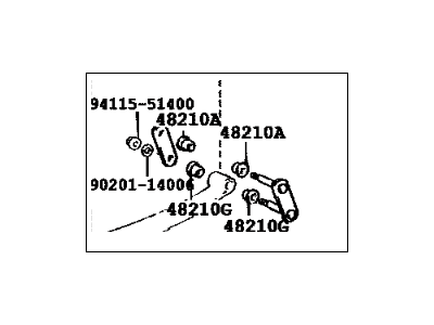 Toyota 04483-60050 Shackle Kit, Rear Spring