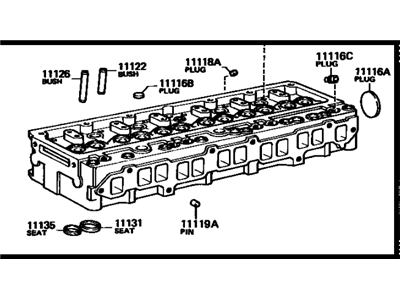 Toyota 11101-69105 Head Sub-Assy, Cylinder