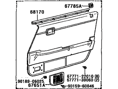 Toyota 67620-22621-06 Board Sub-Assy, Front Door Trim, LH