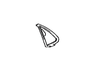 Toyota 68189-16060 Weatherstrip, Rear Door Quarter Window, LH