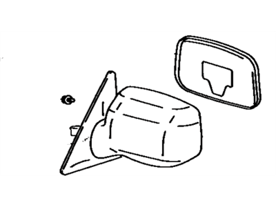 Toyota 87910-06070 Passenger Side Mirror Assembly Outside Rear View