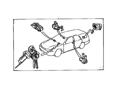 Toyota 69005-33011 Cylinder Set, Lock