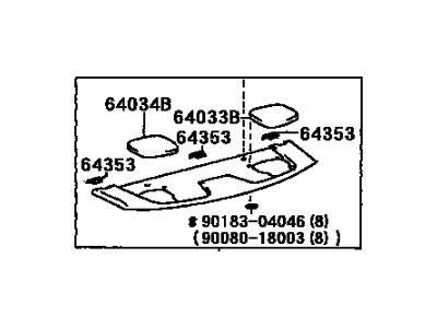 Toyota 64330-02150-B0 Panel Assy, Package Tray Trim