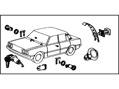 Toyota 69503-29635 Cylinder Set, Lock