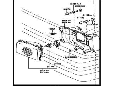 Toyota 81150-22521 Driver Side Headlight Assembly