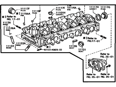 Toyota 11101-49296 Head Sub-Assy, Cylinder