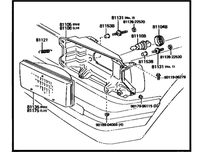 Toyota 81110-22520 Driver Side Headlight Assembly