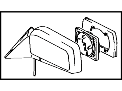 Toyota 87910-22471-01 Passenger Side Mirror Assembly Outside Rear View