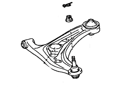 Toyota 48068-19175 Front Suspension Control Arm Sub-Assembly Lower Right