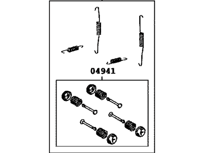 Toyota 04942-12010 Spring Kit, Rear Brake