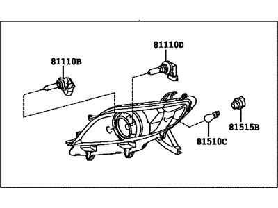 Toyota 81150-08050 Driver Side Headlight Assembly