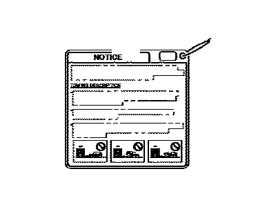 Toyota 41992-0R010 Info Label