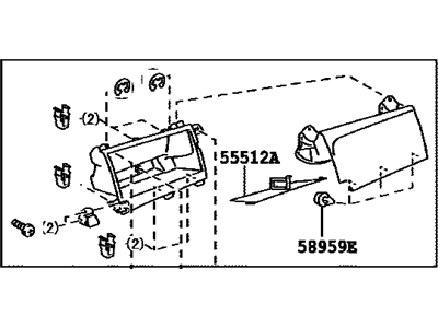 Toyota 55042-08011-B0 Storage Compart
