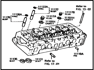 Toyota 11101-29207 Head Sub-Assy, Cylinder