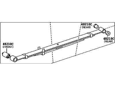 Toyota 48220-04240 Spring Assembly, Rear LH