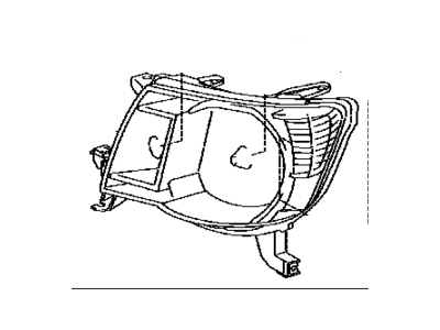 Toyota 81130-04160 Passenger Side Headlight Assembly