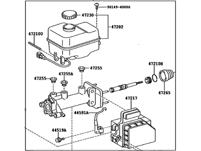 Toyota 47025-04021 Brake Master Cylinder Sub-Assembly