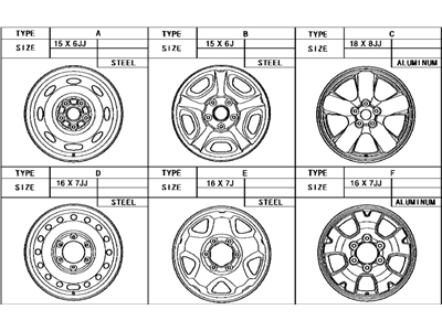 Toyota 42601-AD030 Wheel, Spare
