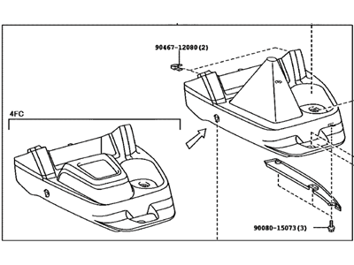 Toyota 58802-04150-B0 Box, Console, Front