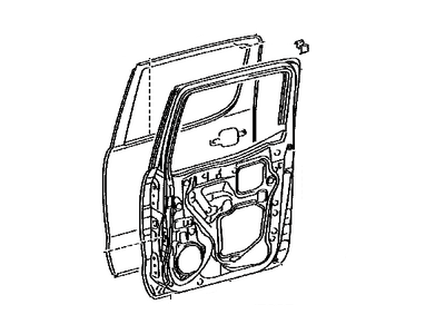 Toyota 67004-04070 Panel Sub-Assy, Rear Door, LH