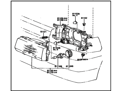 Toyota 81150-02010 Driver Side Headlight Assembly