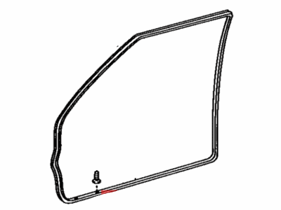 Toyota 67862-12561 Weatherstrip, Front Door, LH