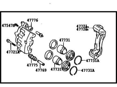 Toyota 47730-20270 Cylinder Assy, Front Disc Brake, RH