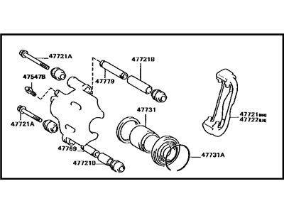 Toyota 47750-20230 Cylinder Assy, Disc Brake, LH