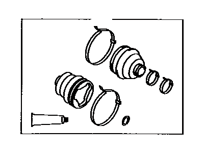 Toyota 04438-20010 Front Cv Joint Boot Kit