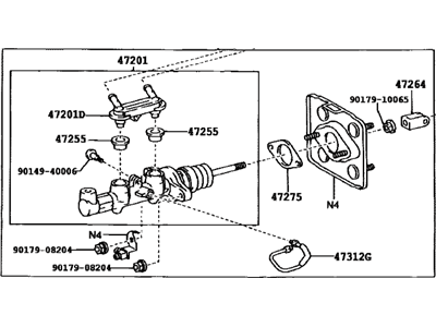 Toyota 47200-47020 Master Cylinder Assembly
