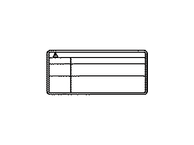 Toyota 11285-21010 Info Label