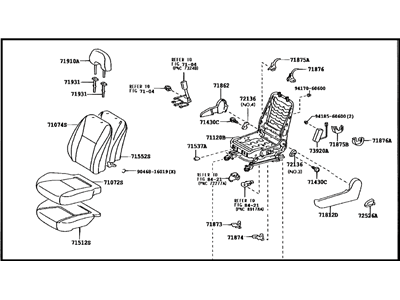 Toyota 71200-47151-A1 Seat Assembly