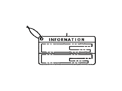 Toyota 16299-21010 Info Label