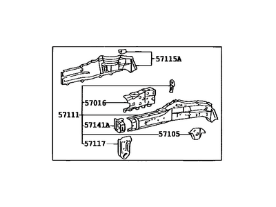 Toyota 57101-47900 Sidemember Assembly