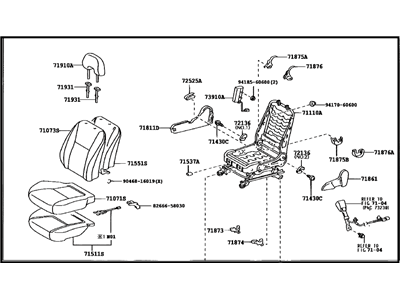 Toyota 71100-47161-A1 Seat Assembly