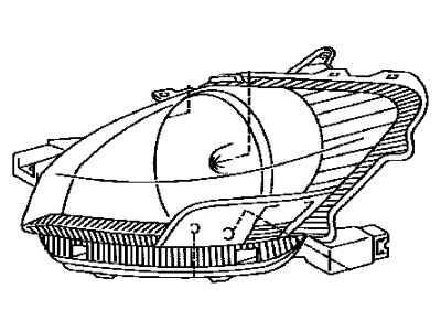 Toyota 81130-52F20 Passenger Side Headlight Unit Assembly