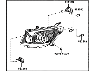 Toyota 81150-0R010 Composite Headlamp