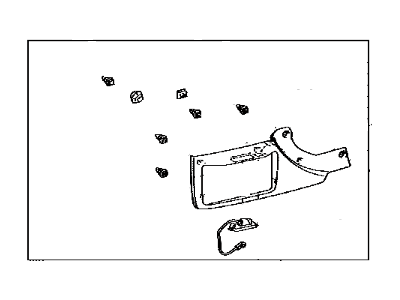 Toyota 76806-0R011-A0 Garnish Sub-Assembly, Ba