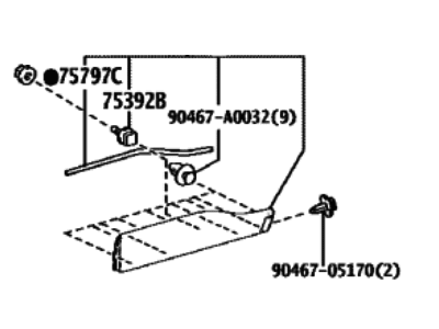 Toyota 75077-42050-C0 Lower Molding
