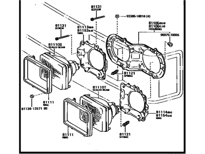 Toyota 81110-80364 Headlamp Assembly