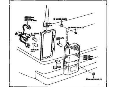 Toyota 81550-28010 Lamp Assy, Rear Combination, RH