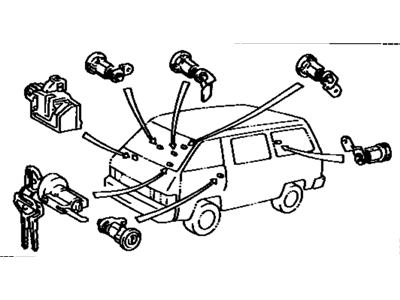 Toyota 69005-28090-06 Cylinder Set, Lock