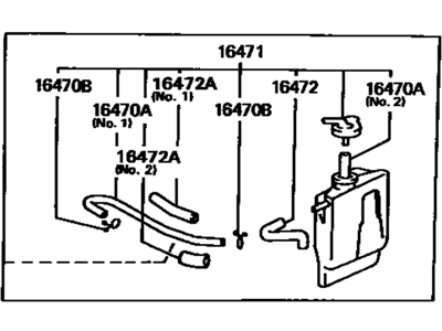 Toyota 16470-55020 Tank Assy, Radiator Reserve