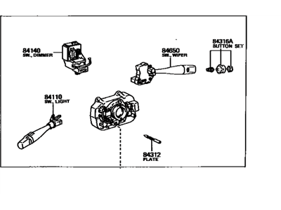 Toyota 84310-10820 Switch Assy, Turn Signal