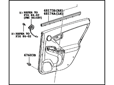 Toyota 67630-47240-B0 Door Trim Panel